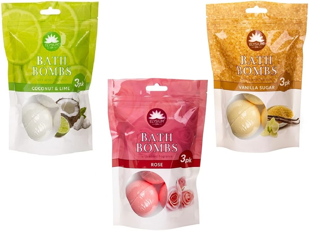 Diva Group Elysium Spa Bath Bombs 24 Pc Set Rose Vanilla Coconut Lime Ocean