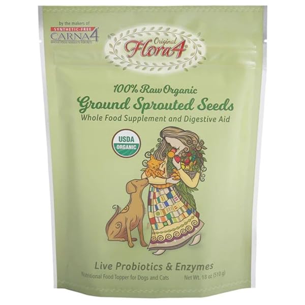 CARNA4 FLORA4 SPROUTED SEEDS FOOD TOPPER FOR DOGS...