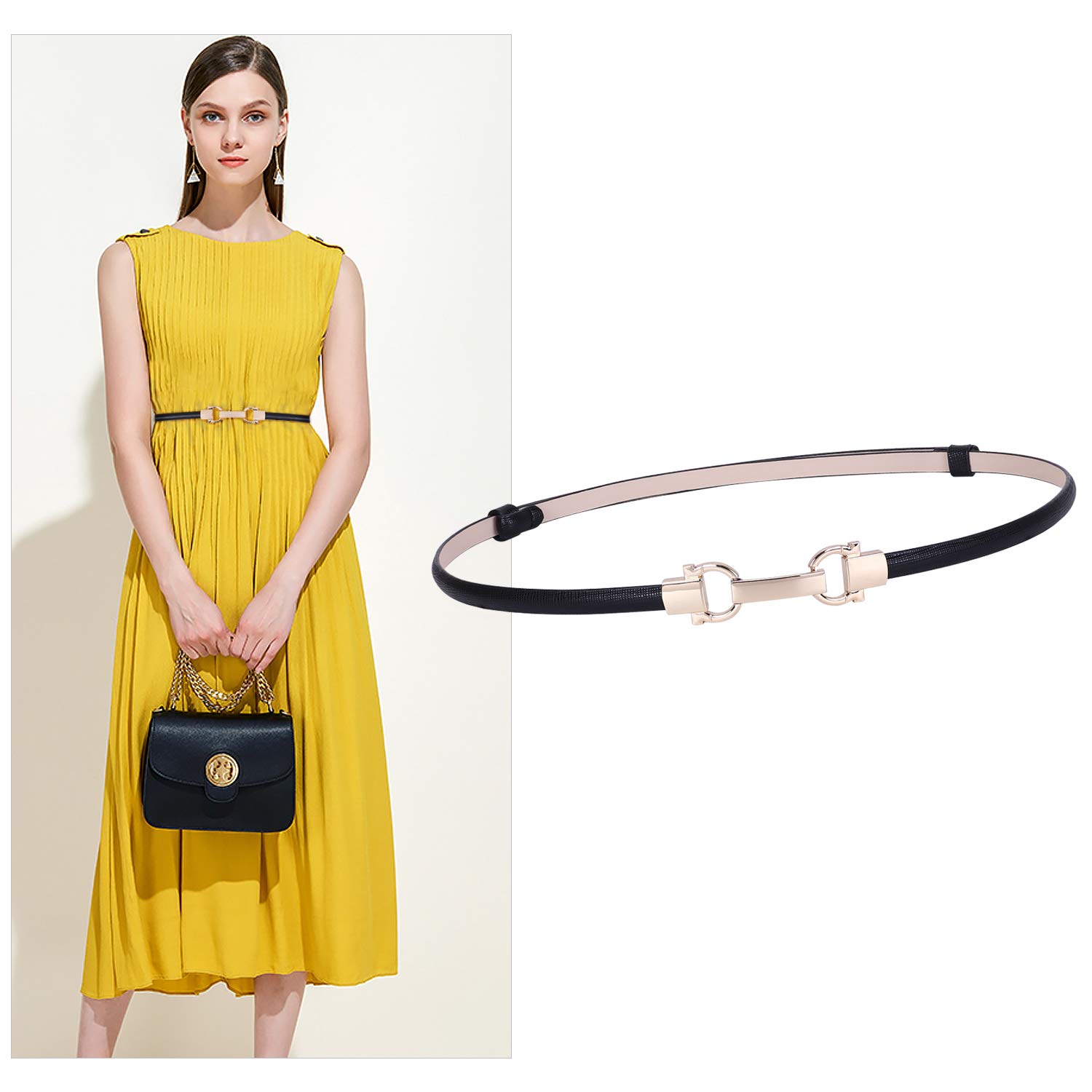 Women Skinny Belt for Dress Adjustable Ladies Girls Thin Waist Belt with 6 Colors by WHIPPY