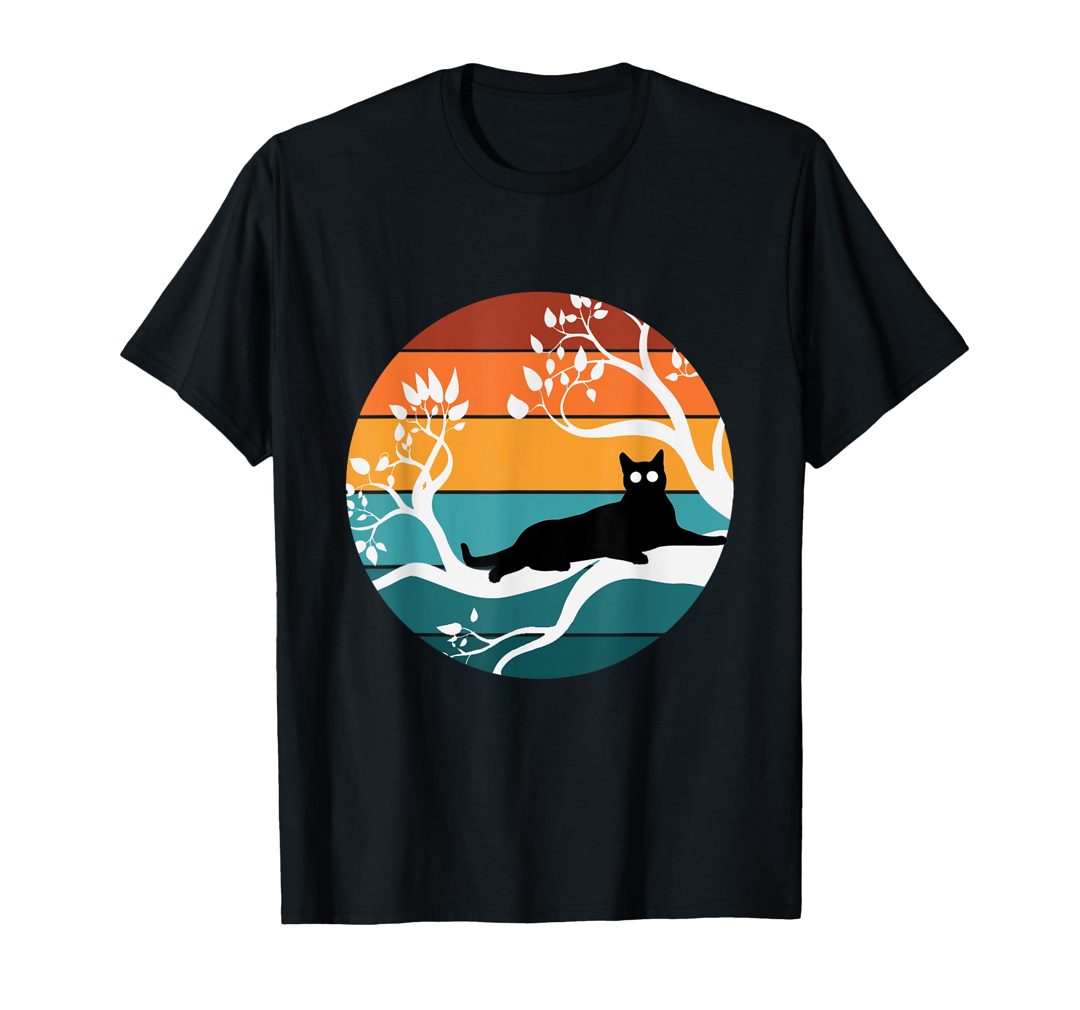 Black Cat Retro Design Vintage Cats Pets Male T-Shirt