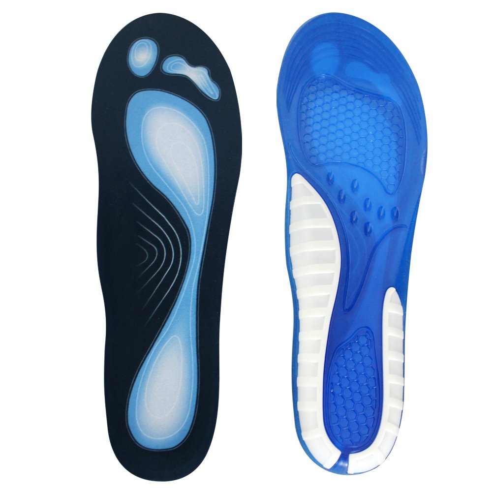 Suscong Sports Gel Shoe Insoles,Comfort and Shock Absorption Inserts for Men and Women,Rapid Foot Pain Relief (Men\'s (US size 8-13))