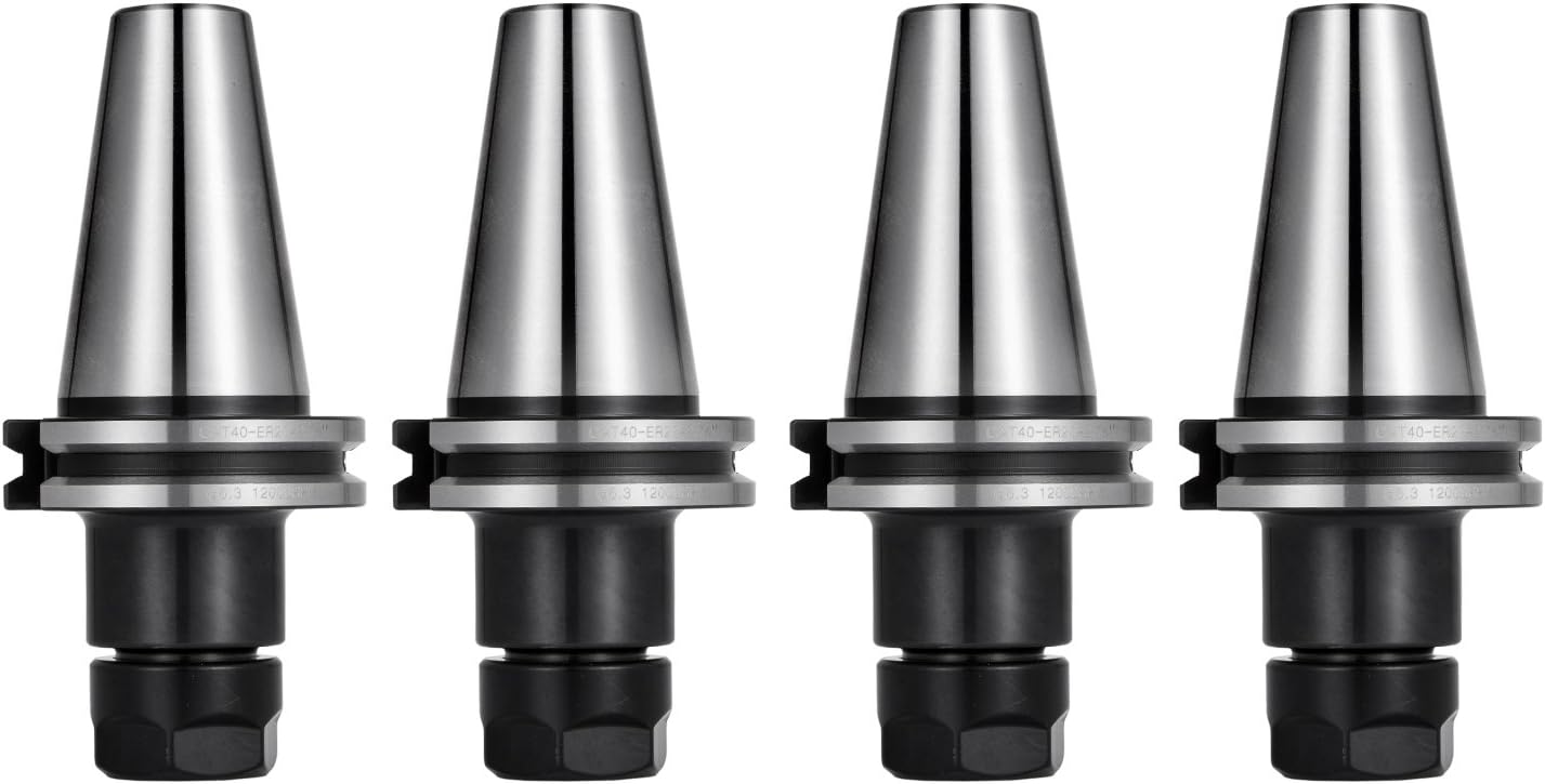 OrangeA BT40-ER20 COLLET CHUCKS W. Gage Length 70mm/2.76" Balanced to G6.3/15000RPM Tool Holder Set Mill Holder Fit for CNC Chucks or Holders for Drilling and Milling Machines(4PCs BT40-ER20-70)