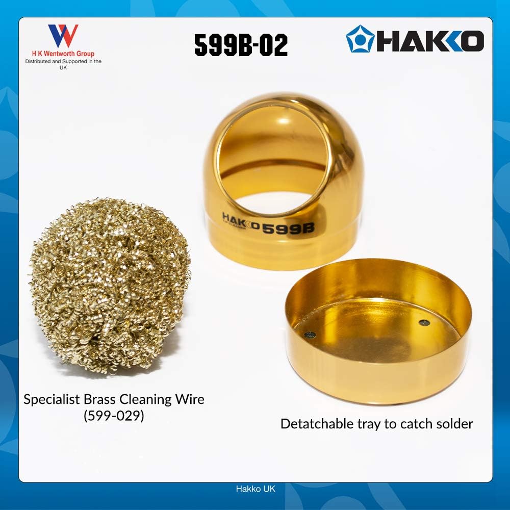 Hakko 599B Brass Soldering Iron Tip Cleaning Wire - no Water Solder Cleaner with Pot Base 599B-02 - Image 4