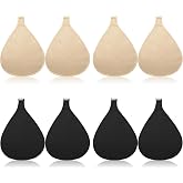 Coume 8 Pcs Hook Breast Protective Pockets Prosthetic Breasts Protector | Portable Bra Breast Cover Bag, Fake Breast Pocket Bag for Mastectomy, Cotton Soft Breathable