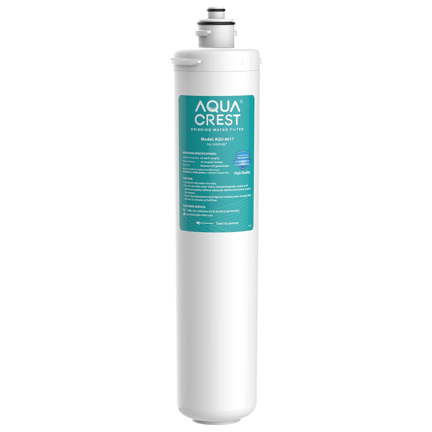 AQUA CREST PBS-400 Under Sink Water Filter, Replacement Cartridge for Everpure H-104, EF-3000, PBS-400, OW200L, 6TO-BW, MR-100, MR-225, EV9262-71, EV9612-11, EF9857-00, EF9857-50, EV9270-86, EV9619-01