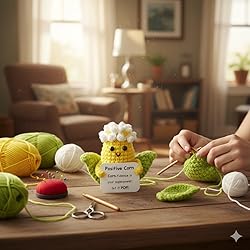 Positive Crochet Corn with Confidence Emotional