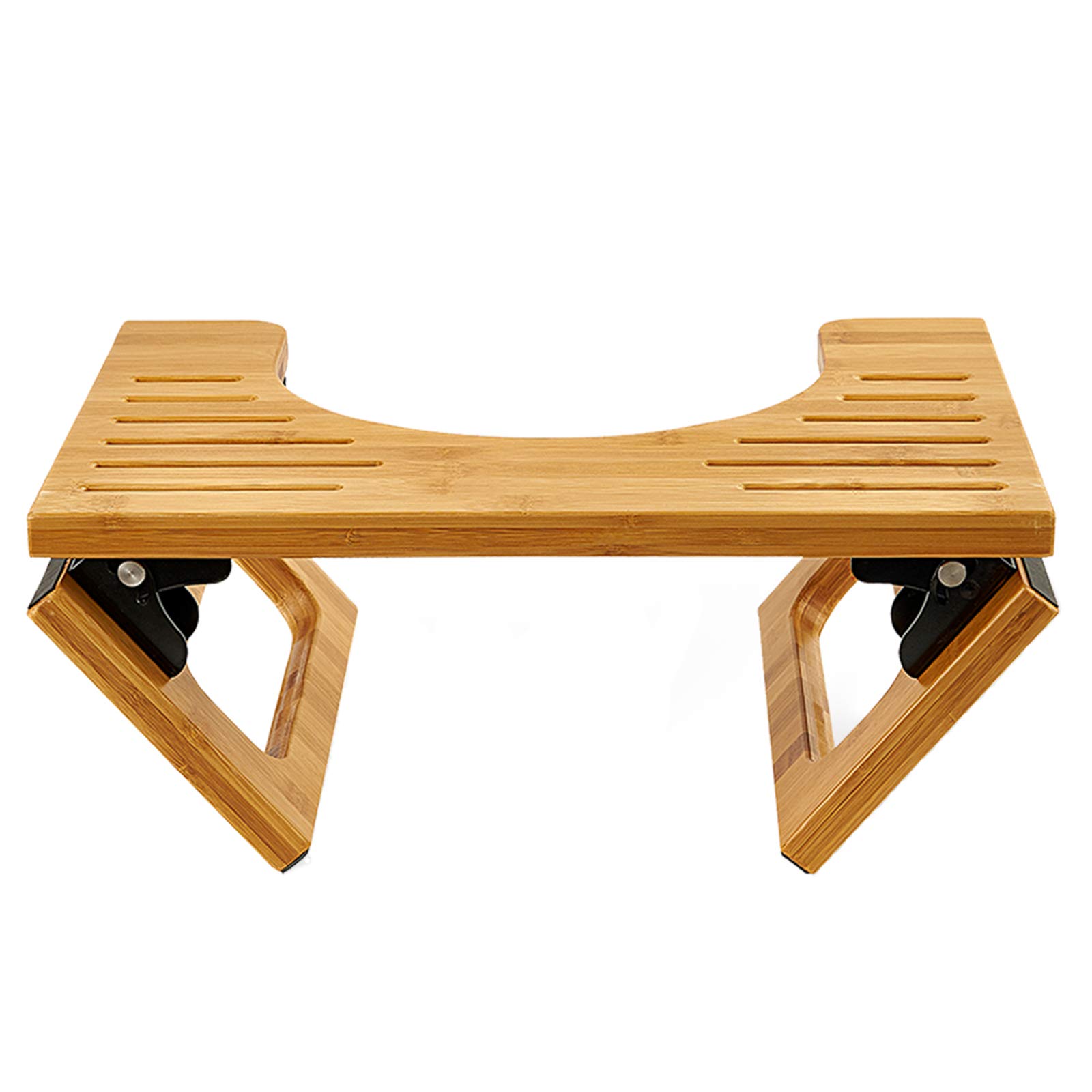 Photo 1 of AmazerBath 8.5 Inches Bamboo Toilet Stool Squat for Adults, Collapsible Poop Stool for Bathroom, Potty Step Stool with Non-Slip Strip, Improve Bathroom Posture and Comfort, Natural Color