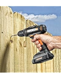 Worx 20 V Cordless Drill y conductor, diseño de 2 velocidades con Precise Torque gestión wx169l