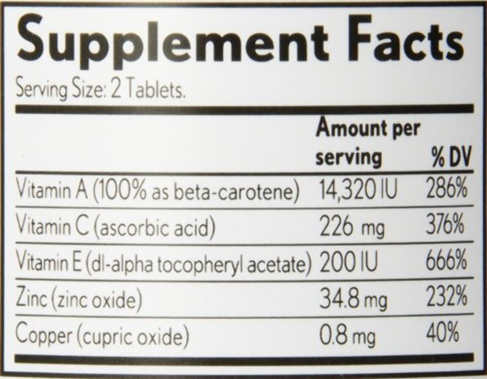 PreserVision AREDS Eye Vitamin & Mineral Supplement, Tablets, 240 Count (Pack of 1), Packaging May Vary