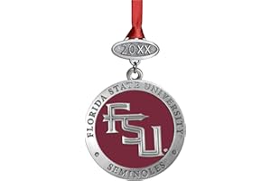 Florida State Class of Ornament 2025 | Graduation Gift | Hand-Sculpted Christmas Tree Ornament | Intricately Crafted Metal Pewter Alma Mater Inlay by Heritage Pewter