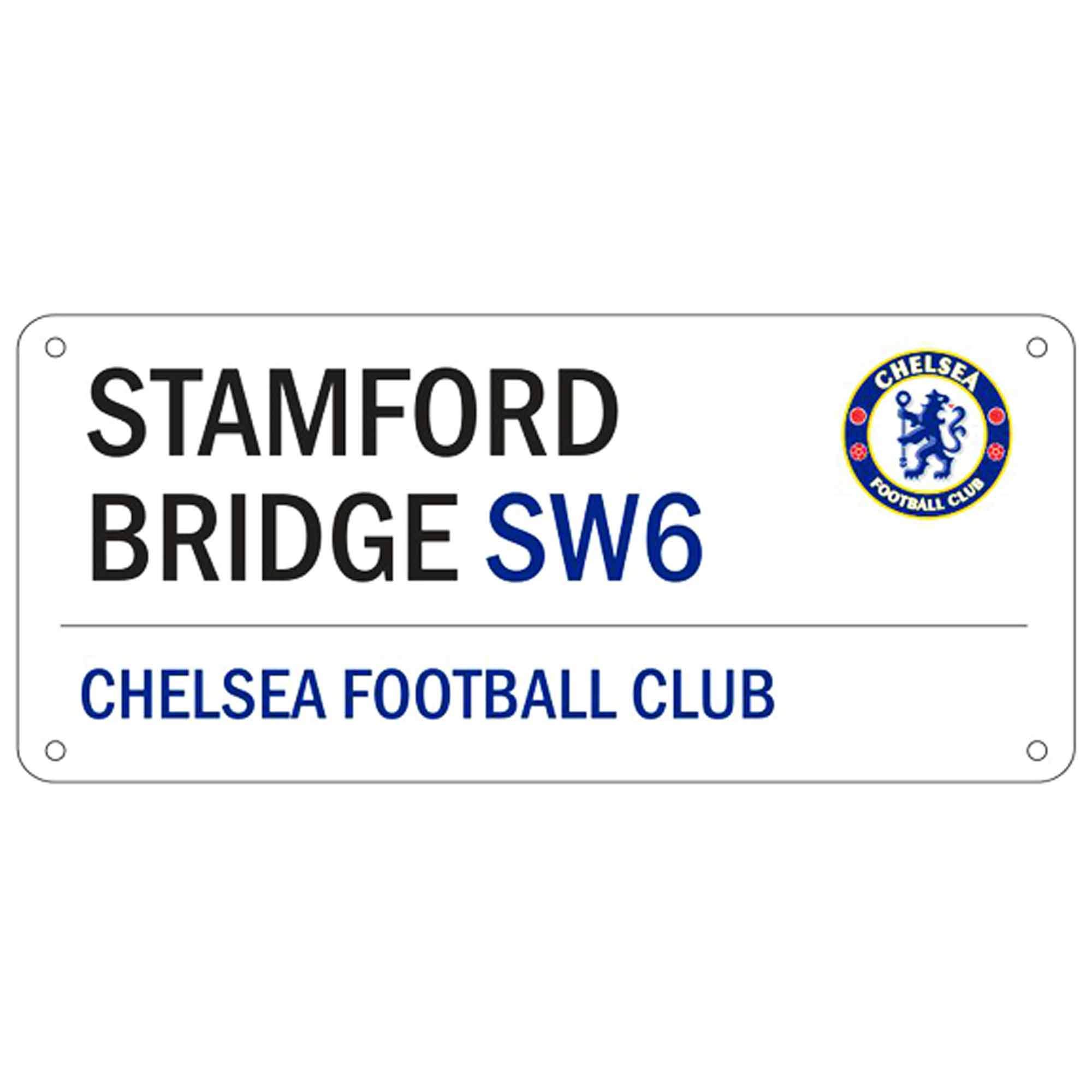 BLUES- Official Chelsea Football Crest Street Sign (40cm x 18cm)
