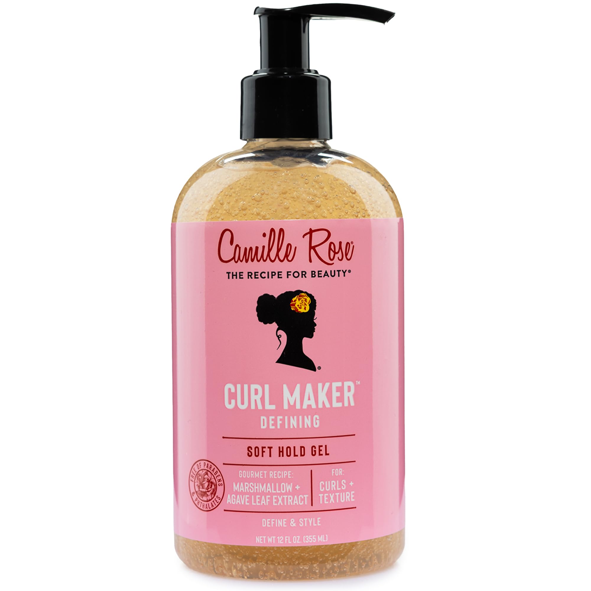 Camille Rose Curl Maker and Hair Defining Jelly, Marshmallow and Agave Leaf Extract, 355 ml (Pack of 1)