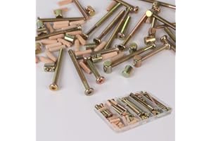 XVTHOAKU 20Set Bronz Crib Hardware Screws Kit-M6 × 20/40/60/80mm Hex Socket Head Cap Crib Baby Bed Bolt and Barrel Nuts with 1 x Allen Wrench Perfect for Furniture, Cots, Crib Screws