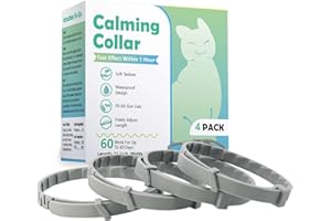 TEKOLA Cat Calming Collar 4 Pack Calming Collar for Cats Adjustable Lengths Pheromone Collar for Cats Calming Cat Collar to Anxiety Relief, Stress Relief