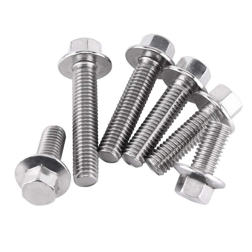 10 pieces M8x20 hexagon drive flange screws, stainless steel cylinder head washer bolts