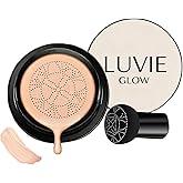 Luvie Glow Foundation Cushion, 2026 Upgrade Mushroom Head Air Cushion CC Cream, Moisturizing Concealer Brighten Long-Lasting 