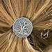Ponytail Holder, Hair Accessory, Women's Hair Tie, Tree of Life, Handcrafted in the USA by Oberon Design