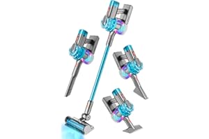 BLAXTEM 4-in-1 Kids Toy Vacuum That Works with Suction, Electric Toddler Toy Vacuum Cleaner for Children Ages 3 4 5 6+ Boys & Girls,Toddlers Toys Cleaning Set for Pretend Play (Cyan)