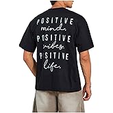 GORGLITTER Men's Oversized Tshirt Graphic Cool Short Sleeve Crewneck Drop Shoulder Boxy Y2K Casual Streetwear Tee Tops