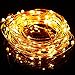 COOWOO Outdoor String Lights, Waterproof Starry Lights String Copper Wire Lights with Remote Control for Bedroom, Patio,Christmas Tree,Wedding,Party,Decorations (150 Leds, 50 ft, Warm White Dimmable)
