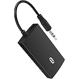Upgraded Version TaoTronics Portable Bluetooth Transmitter for TV, Low Latency Wireless Audio Adapter for 3.5mm Stereo, Pairs
