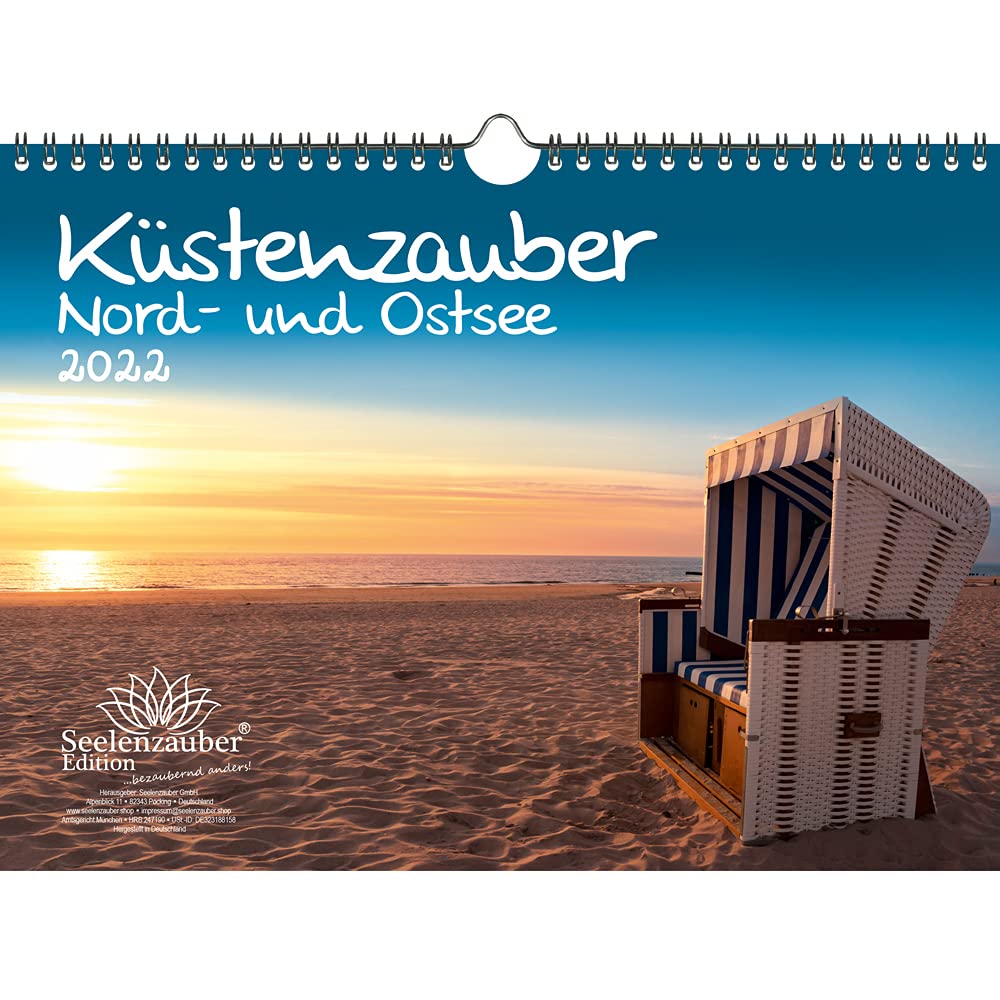 Coastal Magic North and Baltic Sea DIN A4 Calendar for 2022 Coast. Seelenzauber