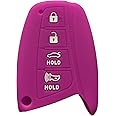 Rpkey Silicone Keyless Entry Remote Control Key Fob Cover Case protector Replacement Fit For 2015 2016 Hyundai Genesis 2013 2014 2015 Santa Fe 2014 2015 Equus 2015 Azera SY5DMFNA04(Violet)