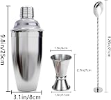 Marouom 750 ml Cocktail Shaker Set with Strainer Jigger 3 PCS view 3