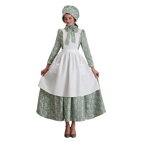 Abaowedding Womens American Pioneer Costume Dress Historical