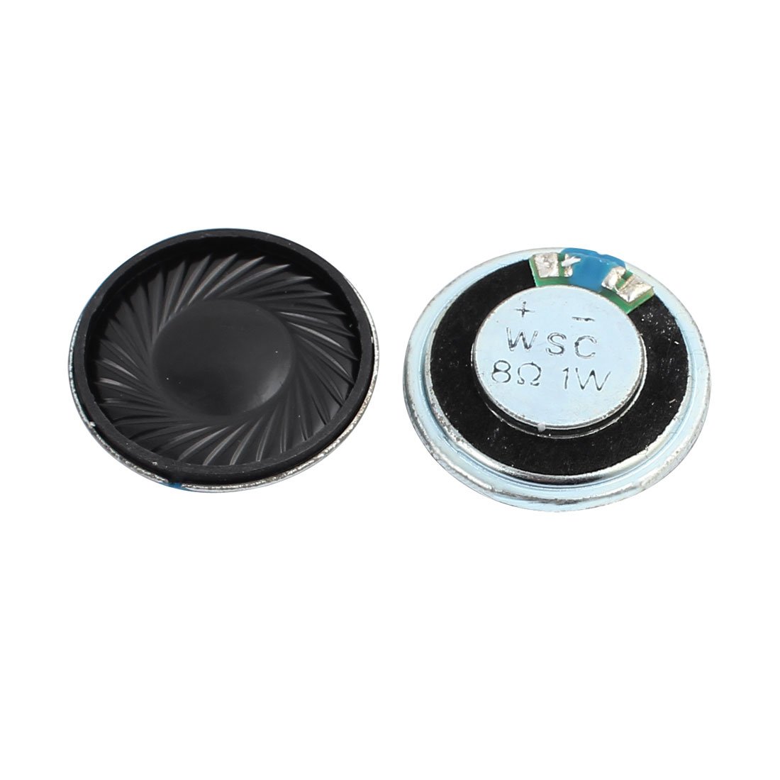 sourcingmap 2Pcs 30mm Dia 8 Ohm 1W Metal Shell Ultra-Thin Internal Mini Loudspeaker