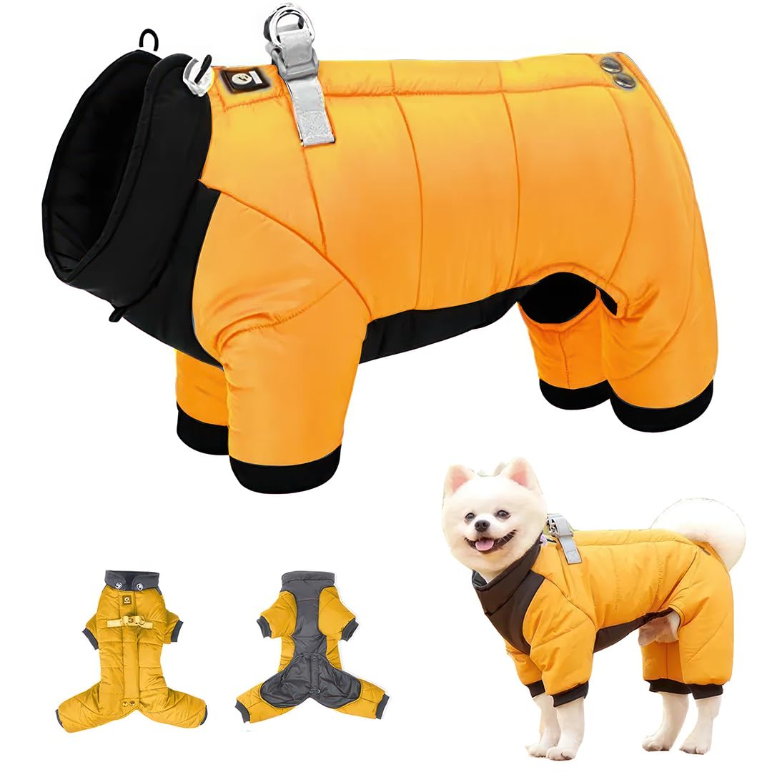 Dog Coats Waterproof (Yellow, M) - Dog Raincoats, Keeps Your Pet Dry and Comfortable, Ideal for Small Dogs, Dachshunds, and Puppies