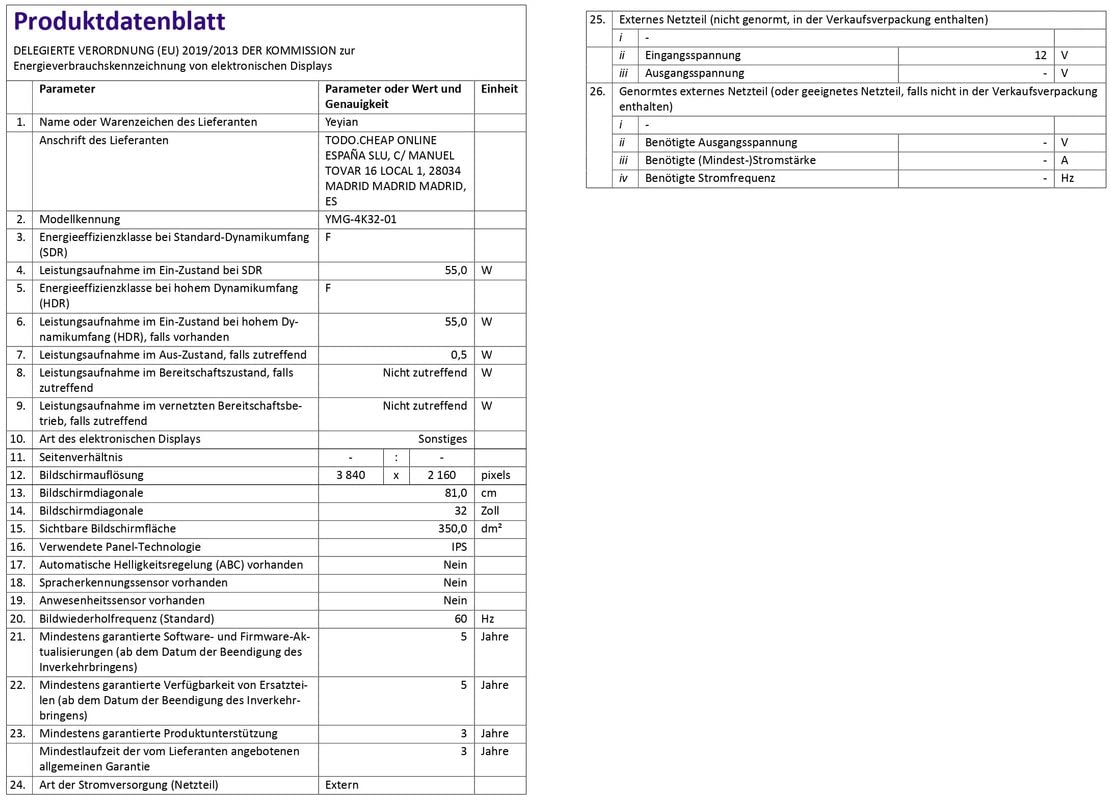 YEYIAN ODRAZ 32” PC Gaming Frameless 4K UHD HDR Monitor 3840x2160 IPS Panel, 1 Billion Colors, Low Blue, 350cd/m2, 1000:1, 60Hz, 4ms, 16:9, 178°, G-Sync, FreeSync, DP/HDMI/USB, Speakers, VESA, Tilt