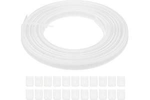 PATIKIL Boning for Sewing, 10 Yard 8mm Wide Polyester Sew-Through Low Density Corset Boning with 40 Pcs End Caps for Corset W