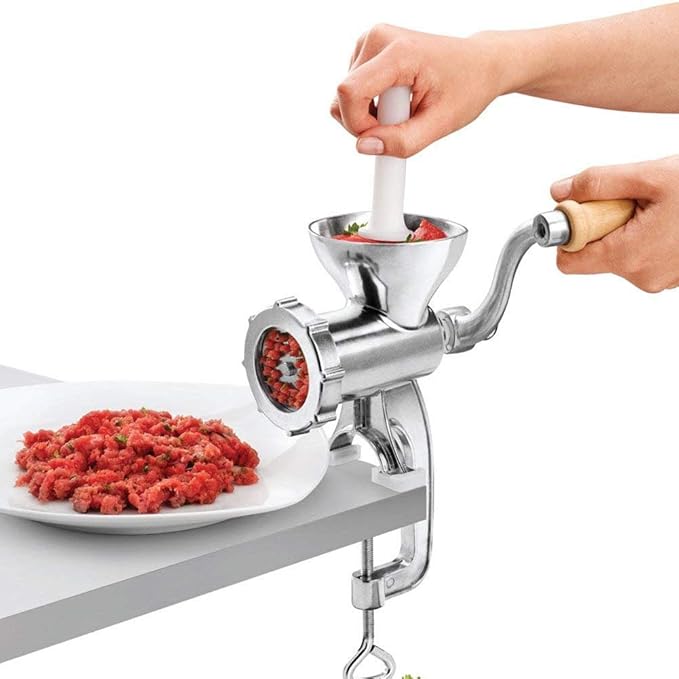 Meat Grinder Hand Mincer with Tabletop Clamp Cast Iron Meat