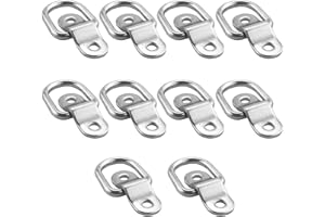 TooTaci D-Ring Tie Down Anchors 1/4" Heavy Duty,10pcs Stainless Steel Trailers Tie Down Anchor 1200BLS for Boats,Trailers Tru