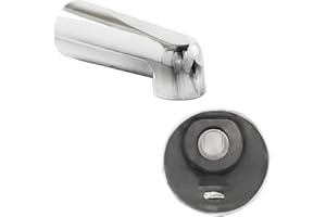 SENTO BETTER HOME BETTER LIFE SENTO Silver Universal Heavy Durable Metal Bathroom Tub Spout Without Diverter, Heavy Duty Metal Bathtub Faucet Without Shower Diverter - 7 Inches 1/2" IPS Inside Thread, Polished Chrome