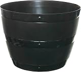 Whitefurze G0834BL 34cm Barrel Planter Black – 34 cm Diameter & Height