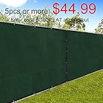 Amagabeli Chain Link Fence Privacy 6x50 Screen Fence Slat with Brass Grommets Cheap Landscape Construction Site Private Cover Community Outdoor Patio Windscreen Fabric 90% Blockage UV Resistance Green