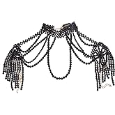 Jerollin Simulated Pearl Body Statement Necklace for Women, Fashion Collar Bib Necklaces Fashion Costume Jewelry