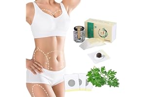 HZYPPDIAN 60Pcs Moxibustion Belly Button Stickers, Natural Wormwood Essence Pills and Belly Sticker，Wormwood Belly Button Stickers for Belly Button Care