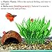 SunGrow Artificial Aquarium Plants for Aquatic Pets, Realistic Green Plants with Ceramic Base, Fish Tank Decorations & Home Decor, 10Pcs/Pack