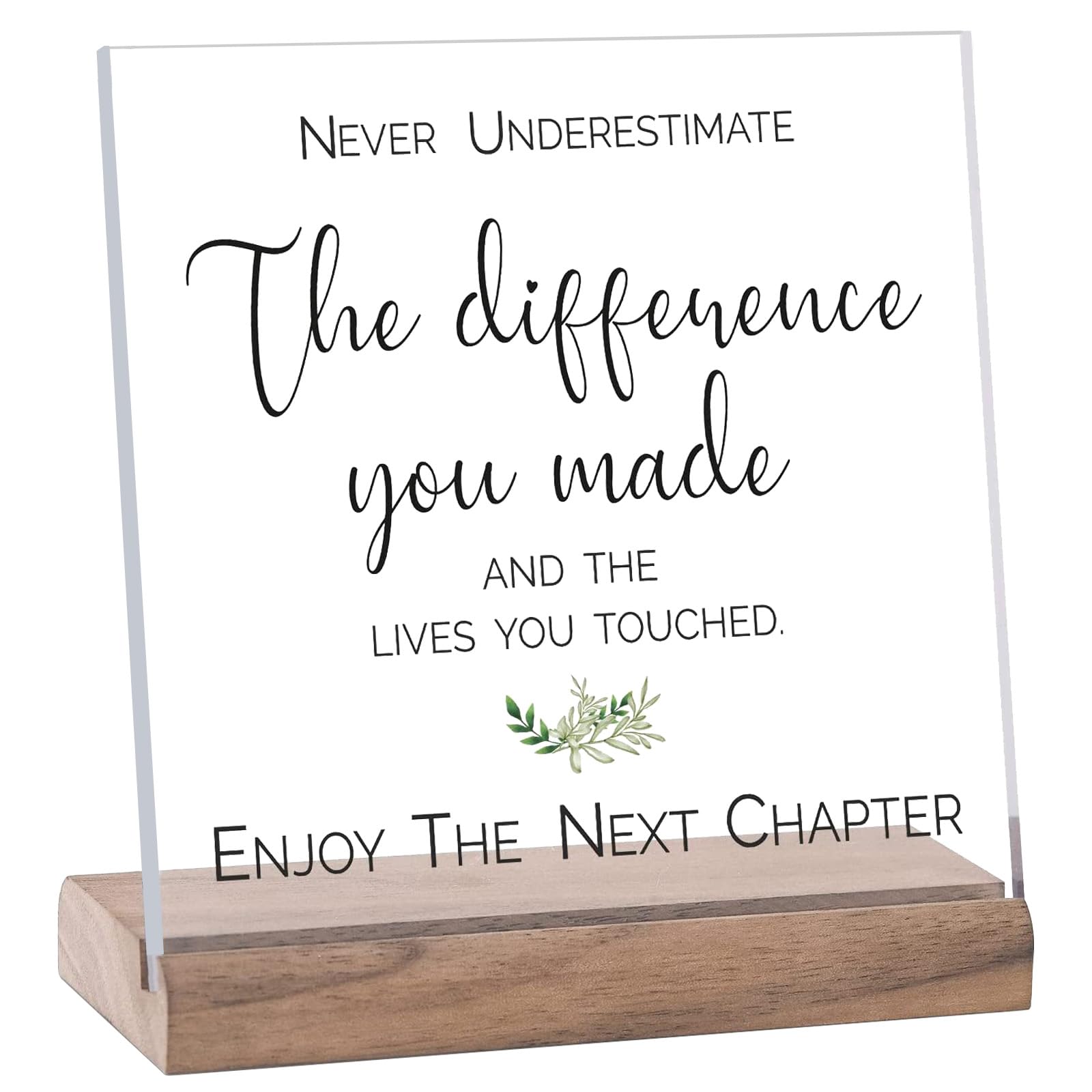 Donmnemb Going Away Gift for Coworker, Acrylic Gift for Boss Leaving Job, Retirement Party Decorations for Women Men (Style1)