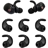 Silicone Ear Hooks for Sony WF-1000XM5 Replacement Earbuds Tips WF-1000XM5 WF-1000XM4 WF-1000XM3, Black 3 Pairs