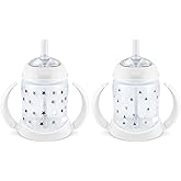 NUK Learner Straw Cup, 5oz, 2-Pack - Toddler Sippy Cup with Soft Straw for Easy Drinking, Suitable for Ages 6 Months and Up, Timeless Collection