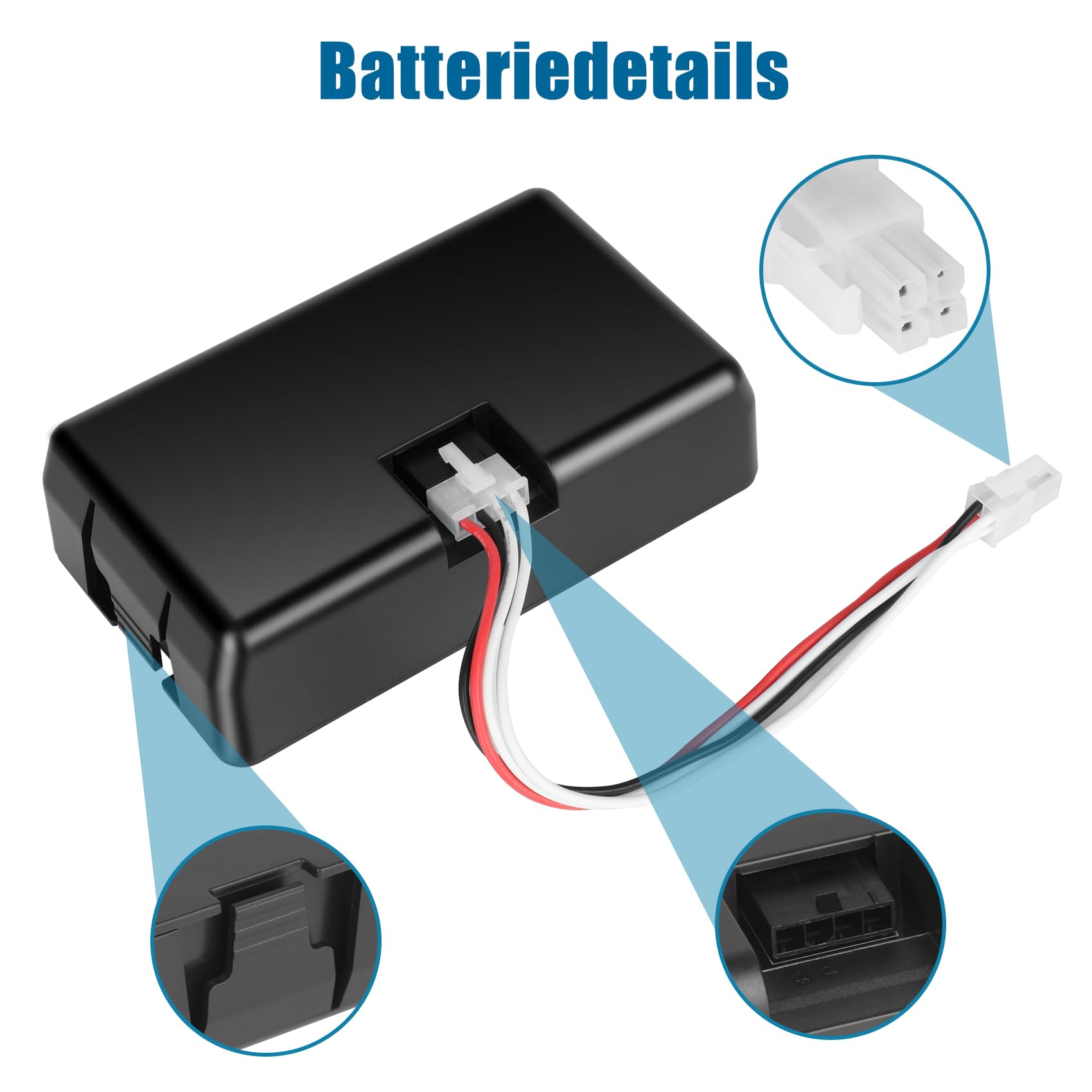 REACELL 18V 4000mAh Lithium-Ionen Akku Kompatibel für Husqvarna Automower 115H/305/310/315/315X (2020), Ersatzakku für Gardena Sileno City/Life, für Gardena sileno minimo 250 Mähroboter 3