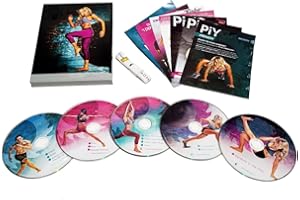 SPRENG PIY0 Workout Complete kit,Include Home Workout Calendar,Eating Plan & Tape Measure,5DVDs
