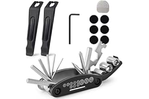 COTOUXKER Bike Tool Kit, Bike Tire Repair kit with Multitool and Tire Levers for Cyclists on Race or Cycling Adventure(Classical)
