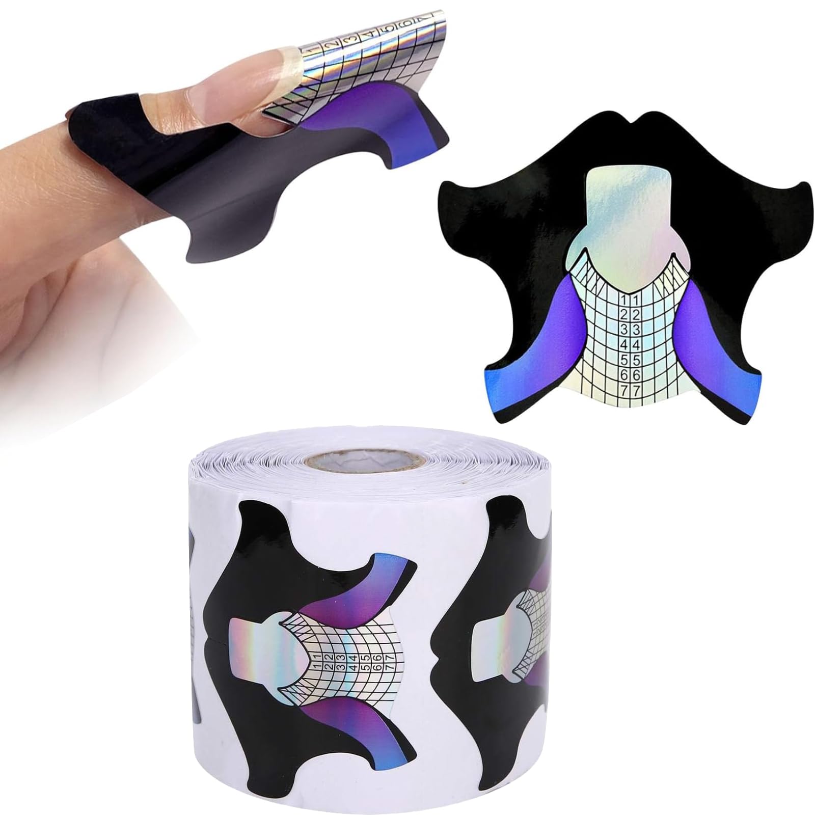 Nail Art Stickers Fish Shape Nail Extensions Manicure Accessories for Acrylic Nails 300 Pcs