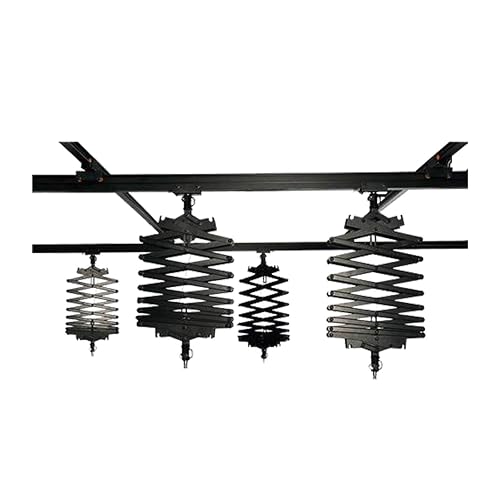 📸 DATOUBOSS Sistema A Pantografo Per Studio Fotografico 3.0x3.0m – Binari A Soffitto Con 5 Pantografi, Carico 15kg