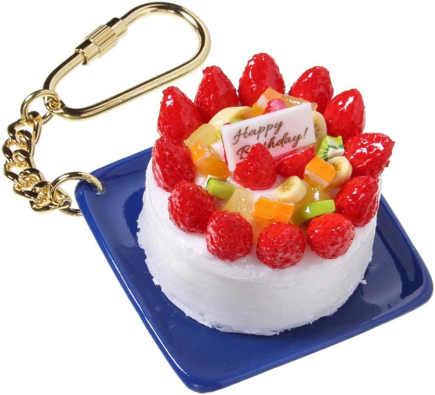 Amazon Co Jp 食品サンプル屋さんのキーホルダー バースデーケーキ ホワイト 食品サンプル キーホルダー 雑貨 食べ物 スイーツ 誕生日 ケーキ ショートケーキ 海外 土産 プレゼント おもちゃ
